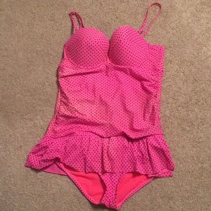 Pink & Black Bathing Suit